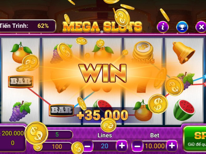 Nút quay và cài đặt cược trong trò chơi Slot