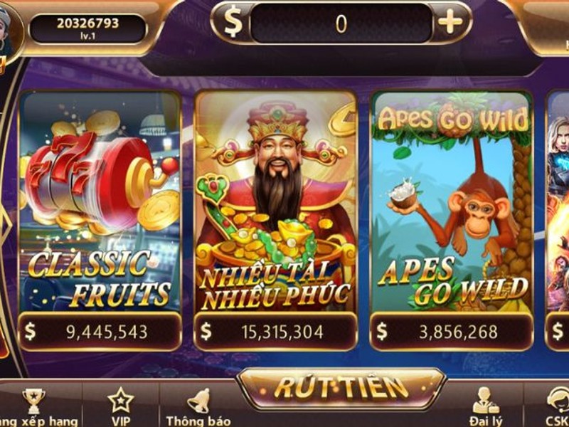 Giao diện chọn trò chơi Slot trong sảnh 88vin
